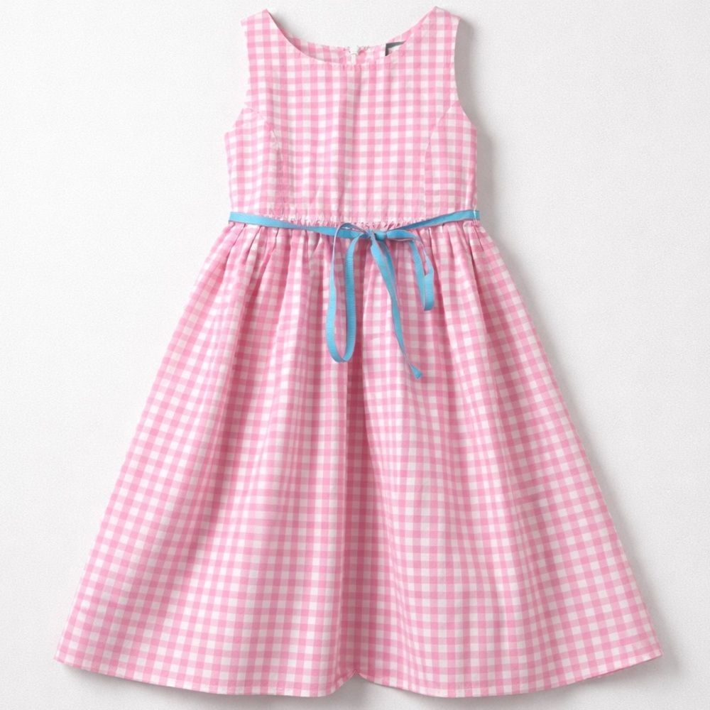 Ralph Lauren Pink and white gingham sleeveless dress size 4/4T